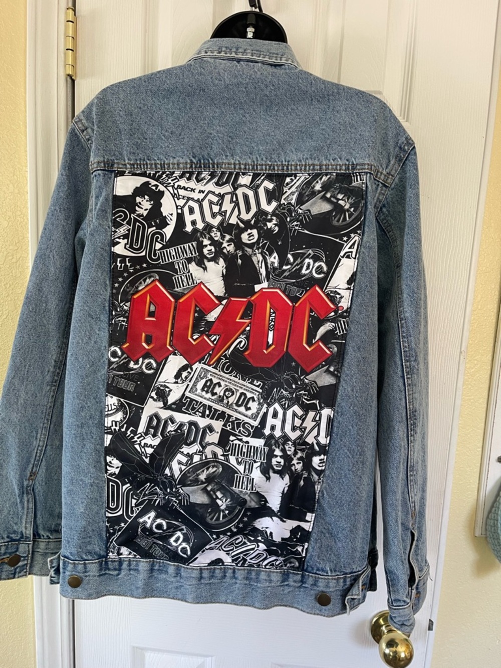 RARE Vintage look AC/DC denim jacket
